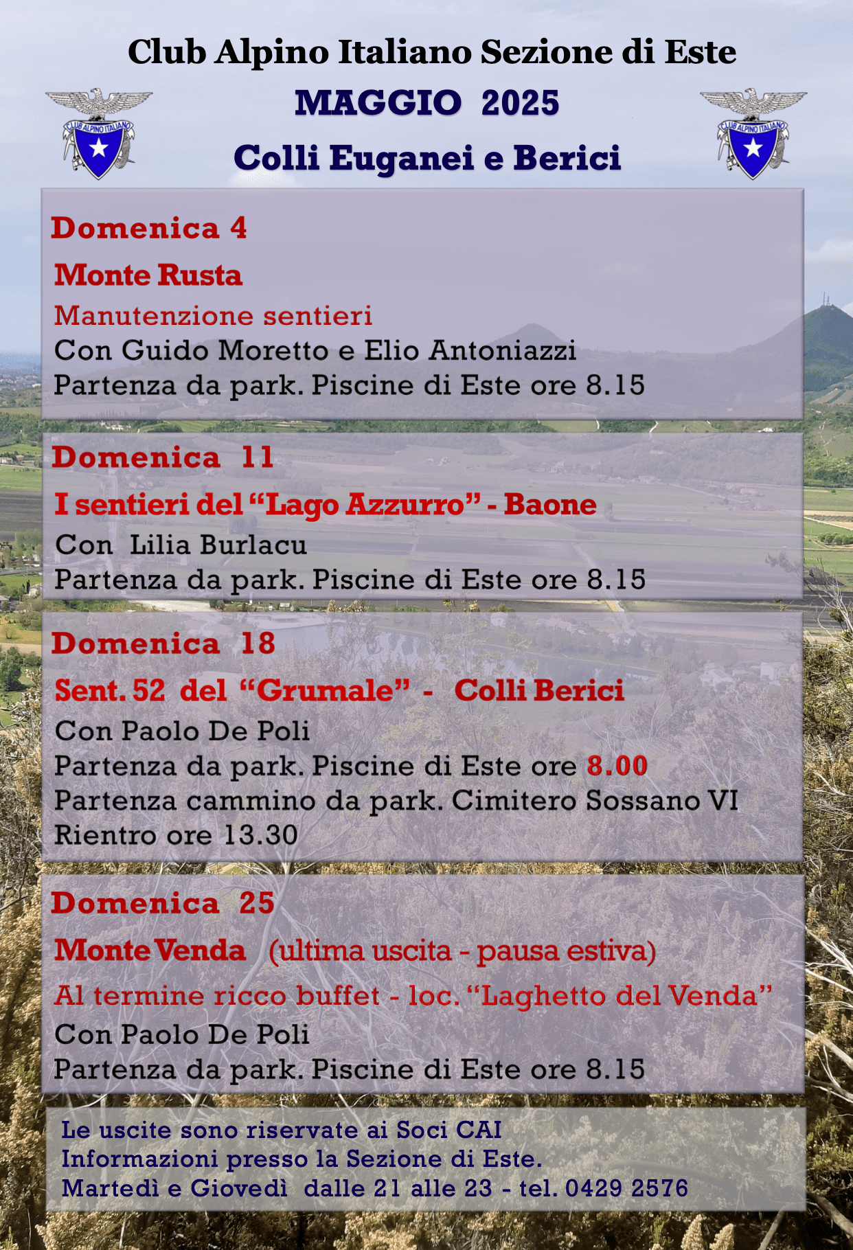 Colli Euganei Maggio 2025