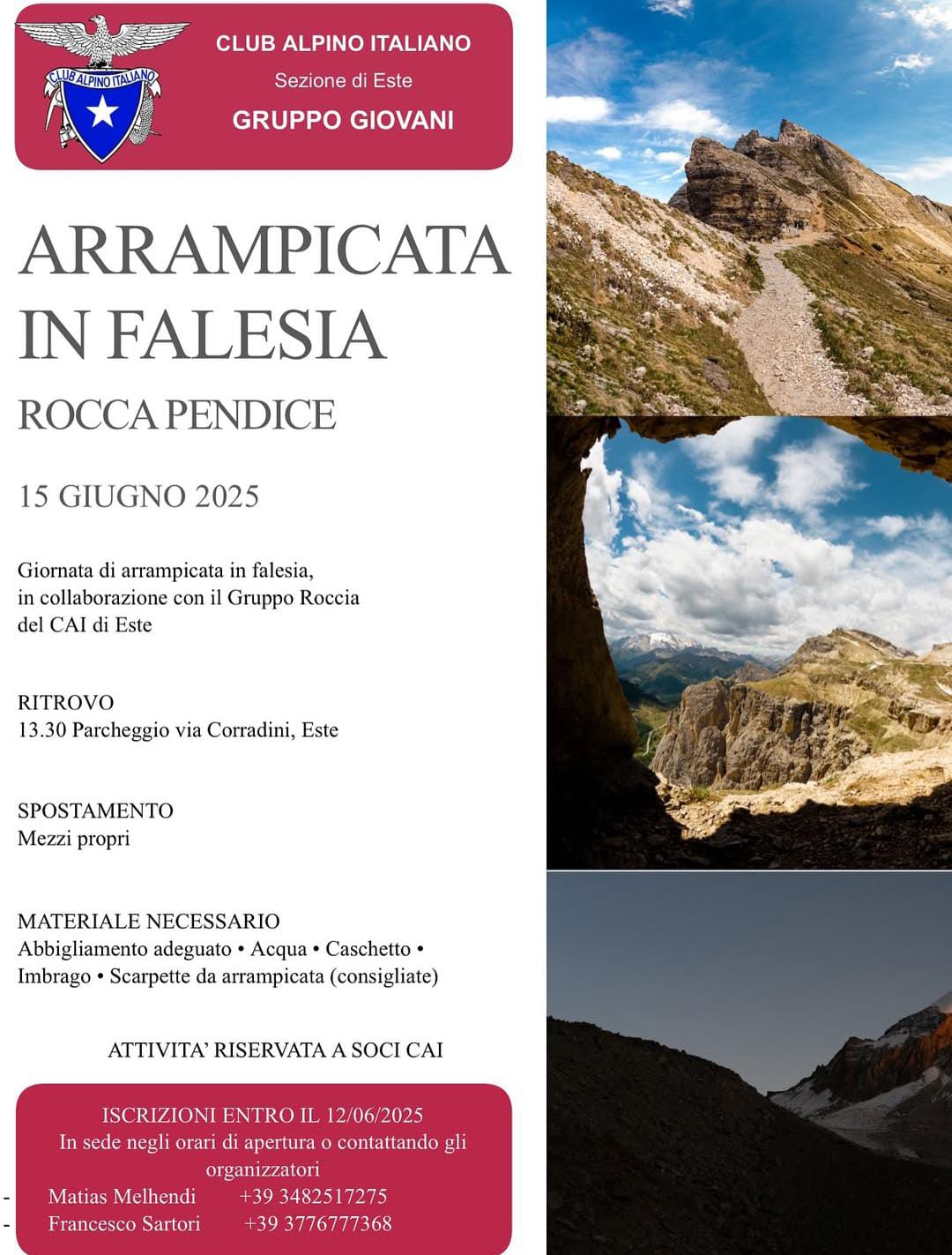 CAI Giovani – Arrampicata in Falesia – Rocca Pendice