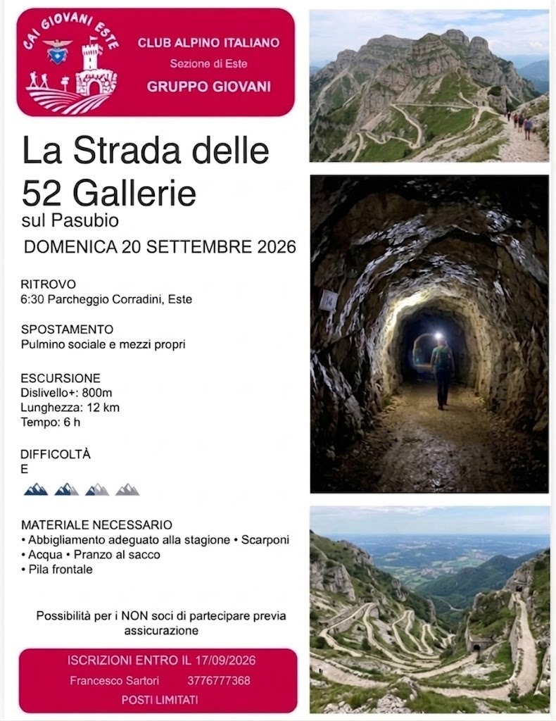 CAI Giovani – 52 Gallerie del Pasubio