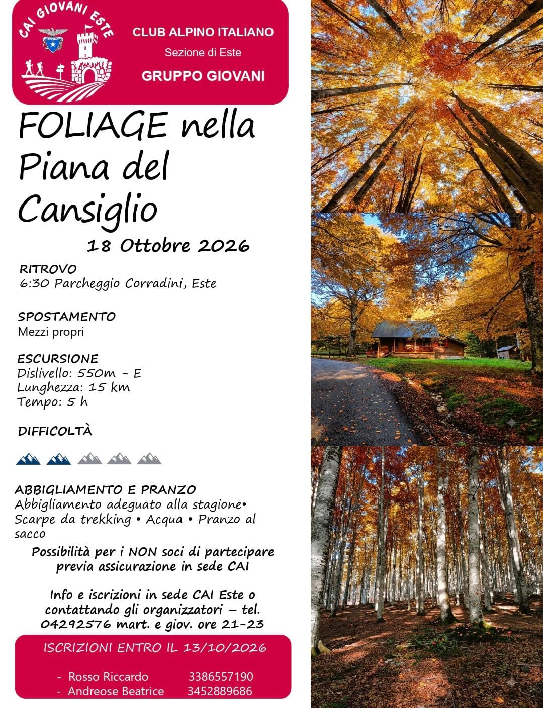 CAI Giovani – Foliage nella Piana del Cansiglio